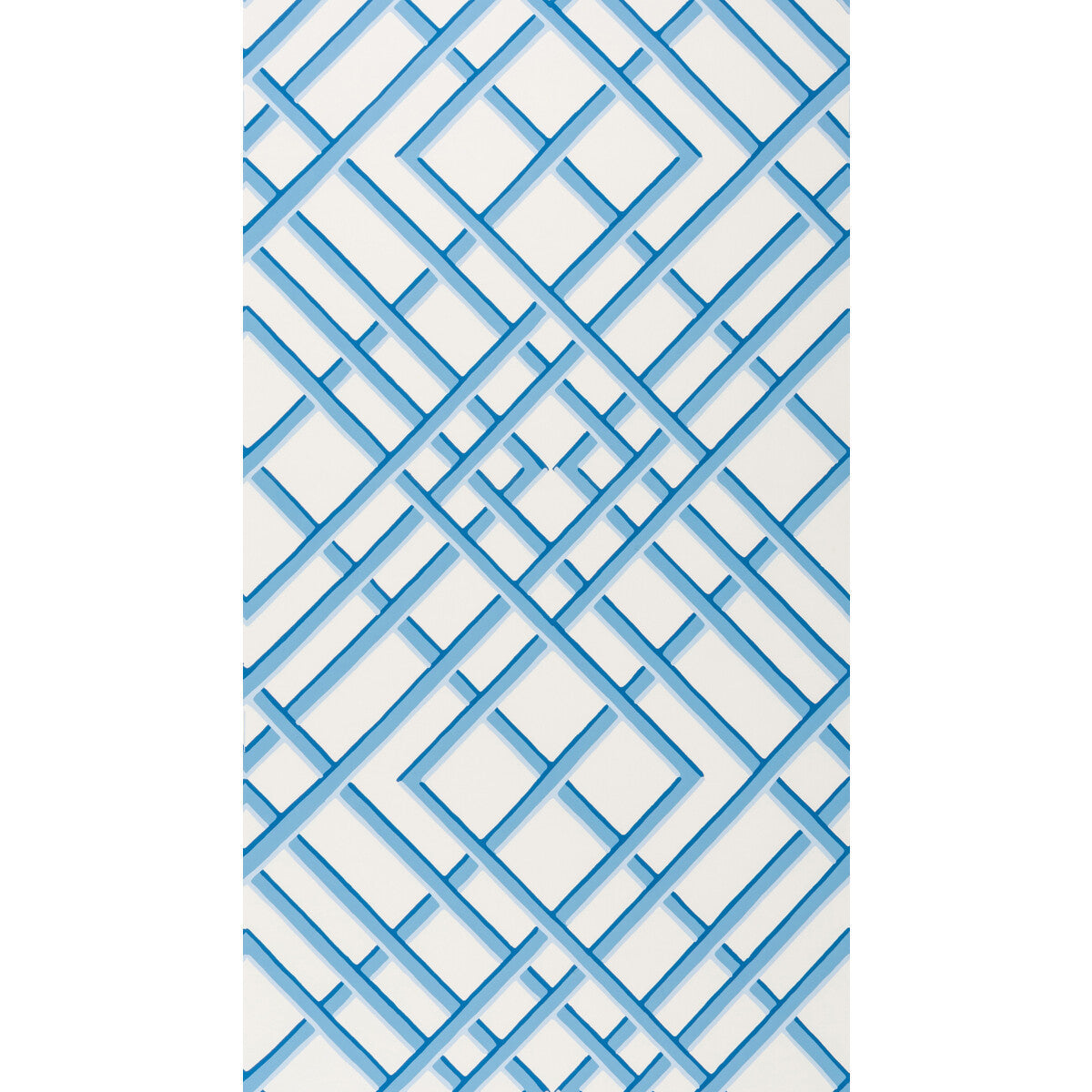 br-6010050-treillage-sidewall-blue-brunschwig-fils - BRUNSCHWIG & FILS Wallpaper