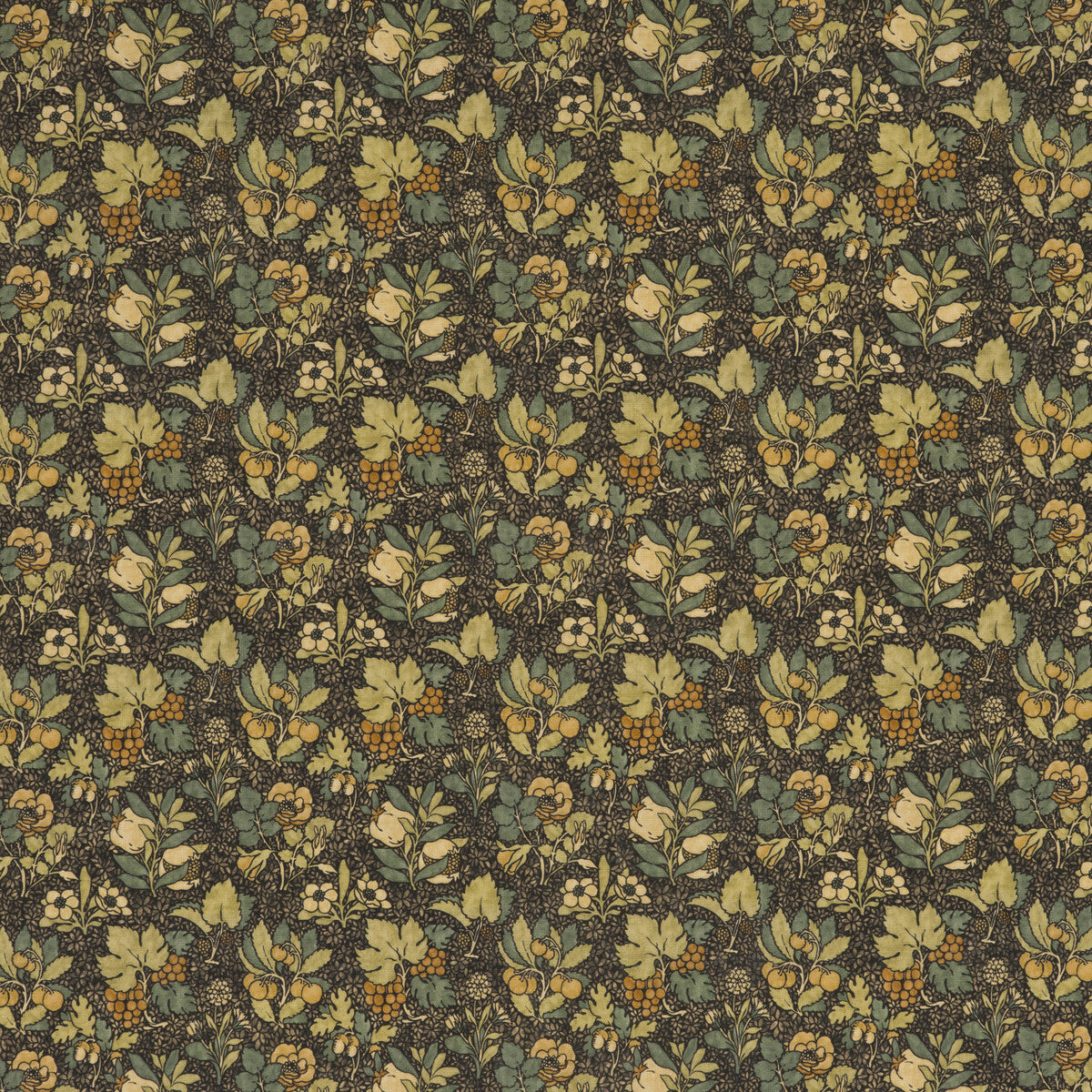 bp1061930-meadow-fruit-charcoalgreen-g-p-j-baker - G P & J BAKER Fabric