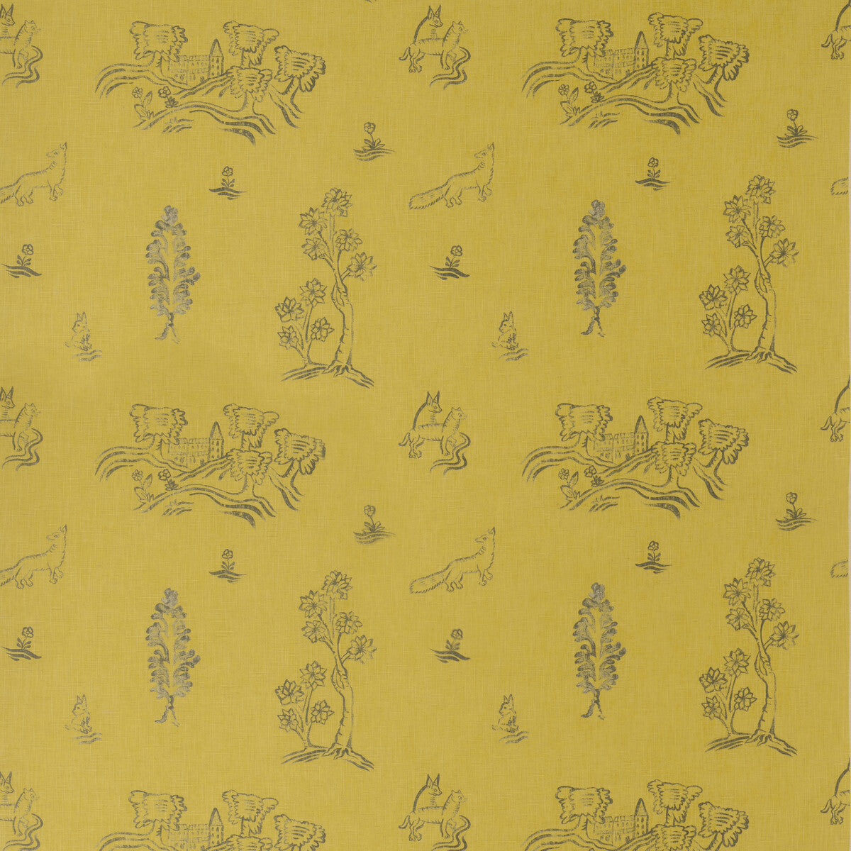 am10031840-friendly-folk-provencal-yellow-kravet-couture - KRAVET COUTURE Fabric