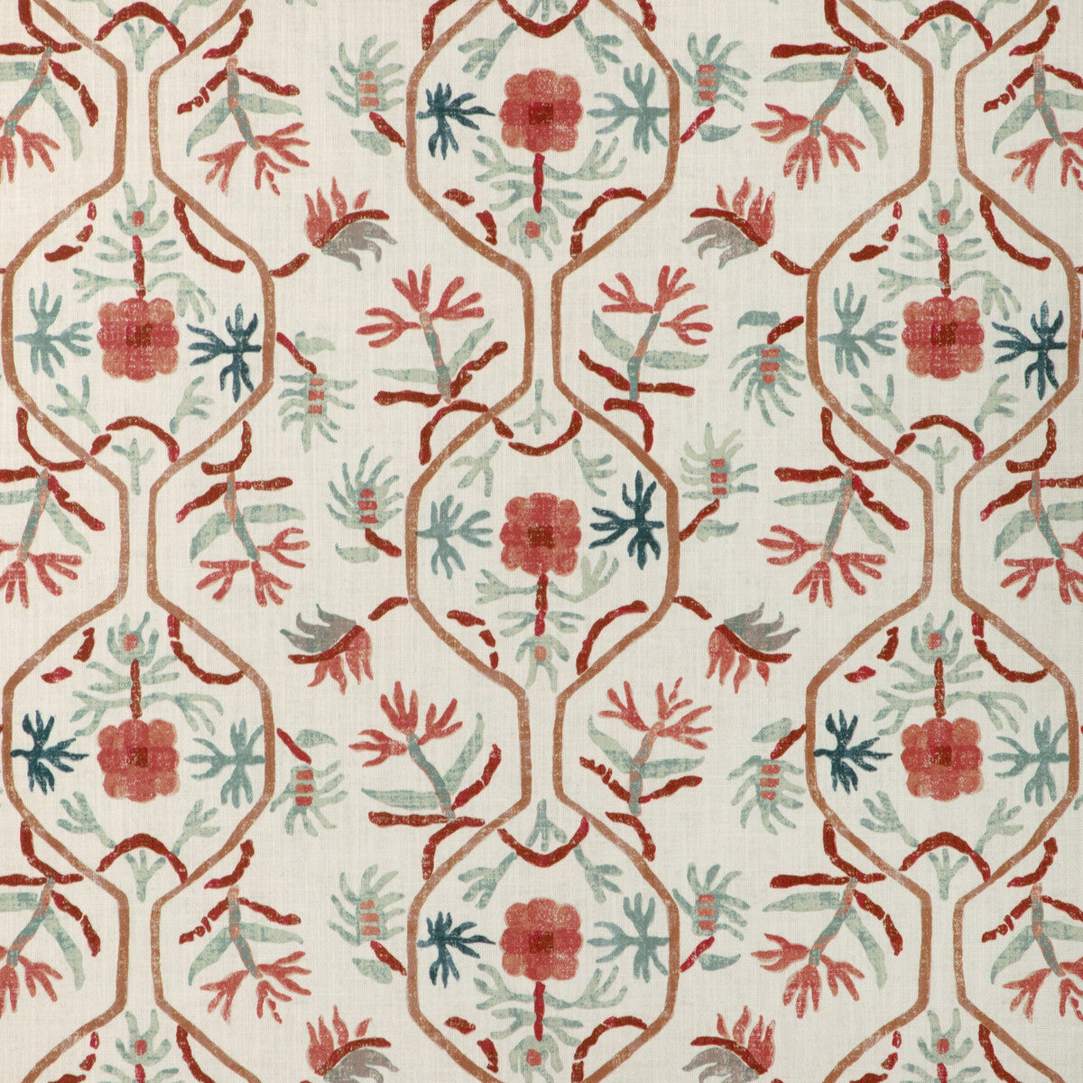 802411035240-le-jasmin-print-spice-brunschwig-fils - BRUNSCHWIG & FILS Fabric
