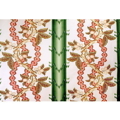 br-795104490-josselin-cotton-and-linen-print-cypress-and-coral-brunschwig-fils - BRUNSCHWIG & FILS Fabric