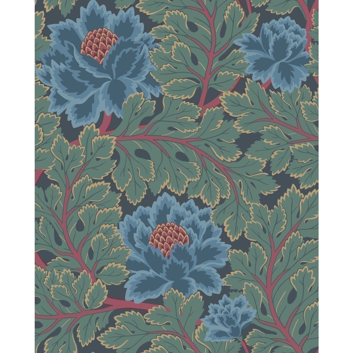 1161003cs0-aurora-wp-petroltealink-cole-son - COLE & SON Wallpaper