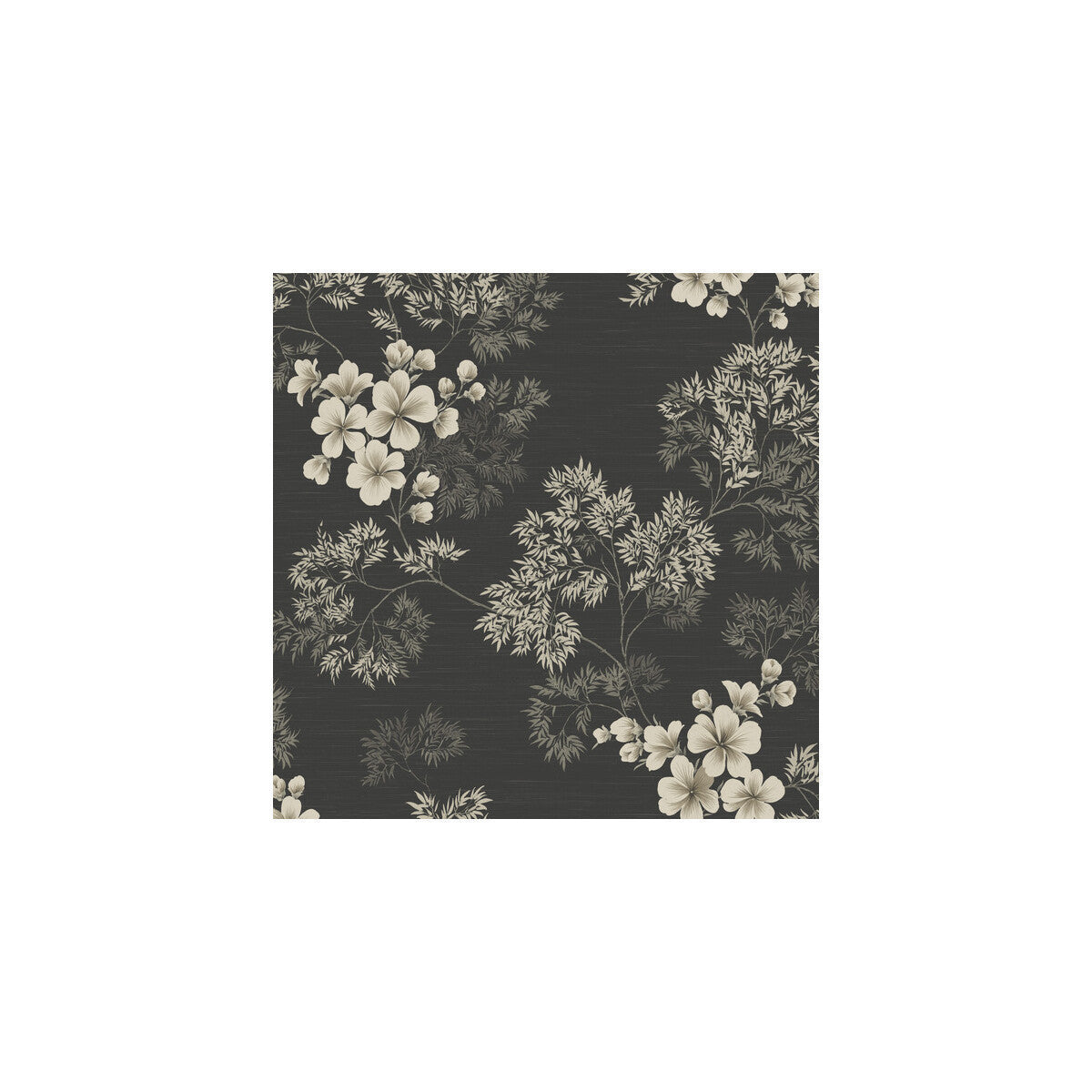 wbp10100wt0-flora-charcoal-winfield-thybony - WINFIELD THYBONY Wallpaper