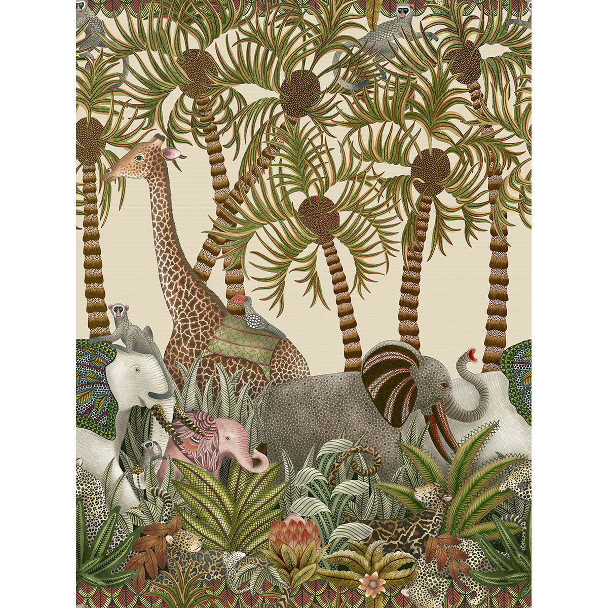 11911047cs0-letaba-march-grasscloth-spgrngngrcrm-cole-son - COLE & SON Wallpaper