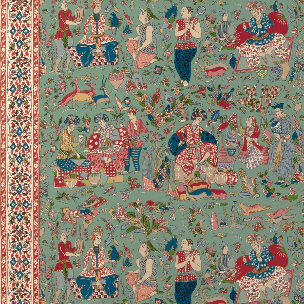 80241003190-shalimar-print-jaderose-brunschwig-fils - BRUNSCHWIG & FILS Fabric