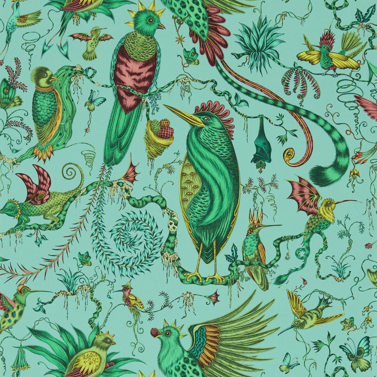 w021701cac0-quetzal-aqua-wp-clarke-and-clarke - CLARKE AND CLARKE Wallpaper