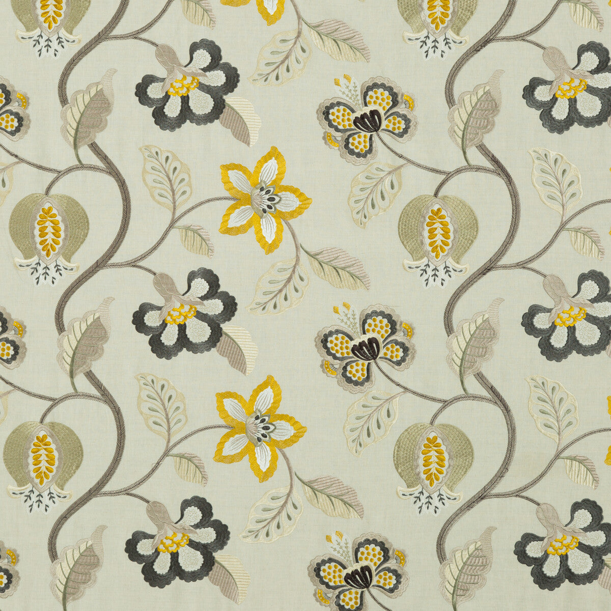 bf1053240-elvaston-graphitecitron-g-p-j-baker - G P & J BAKER Fabric