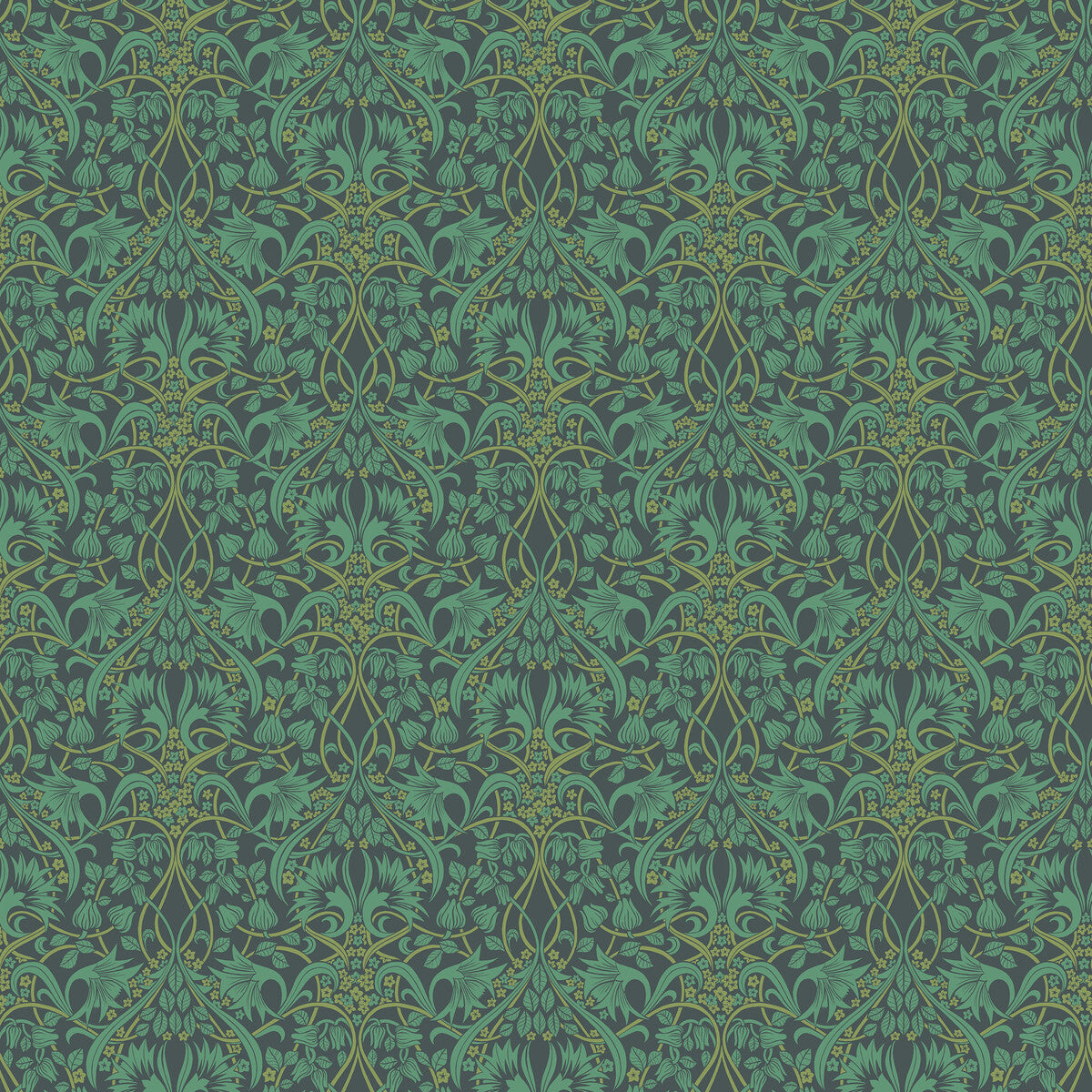 bw4510250-fritillerie-indigoteal-g-p-j-baker - G P & J BAKER Wallpaper