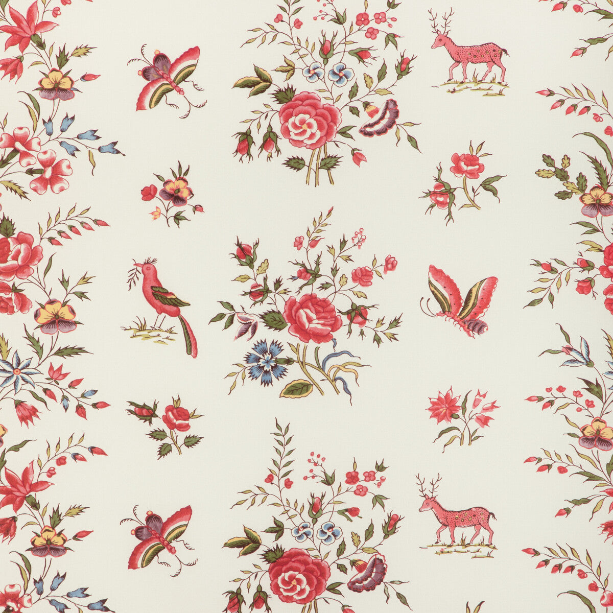 80231033190-aurel-print-redgreen-brunschwig-fils - BRUNSCHWIG & FILS Fabric