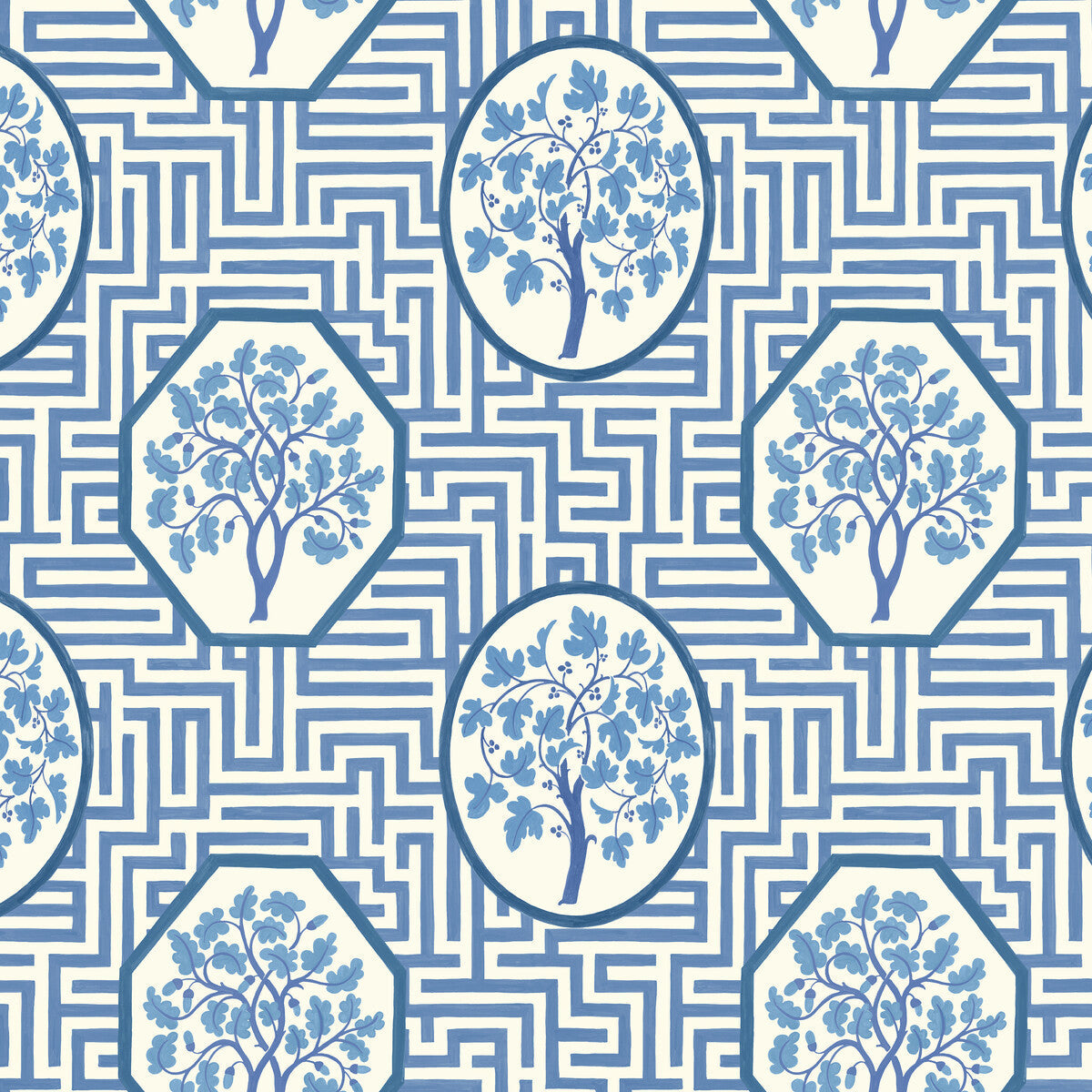 bw4514820-royal-maze-royal-blue-g-p-j-baker - G P & J BAKER Wallpaper