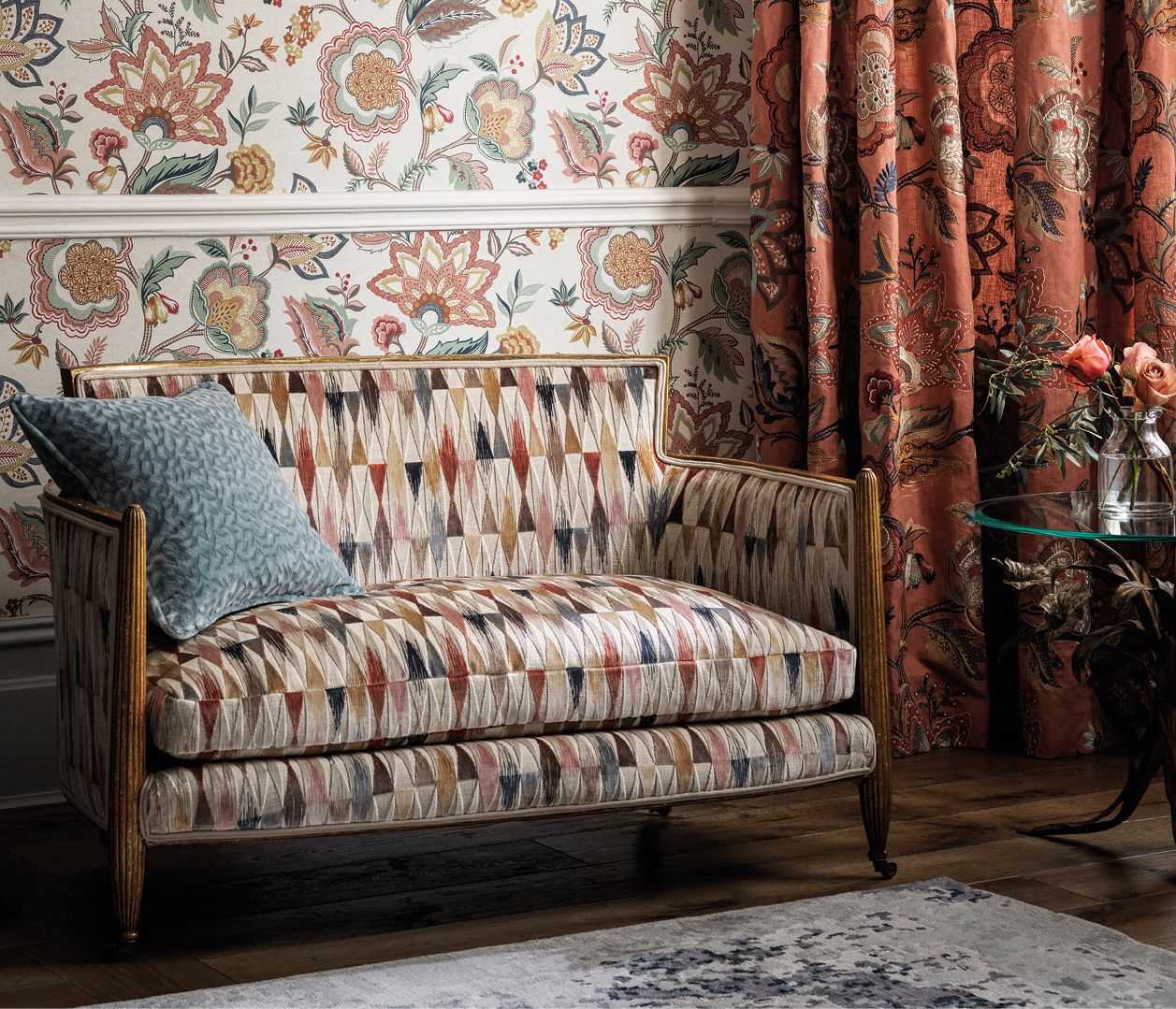 Byzance Samode Aqua - Osborne & Little - F7893-02 Fabric