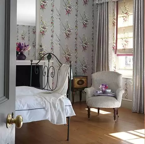 Cathay Suzhou Blue/Lilac/Green - Nina Campbell - NCW4184-04 Wallcovering