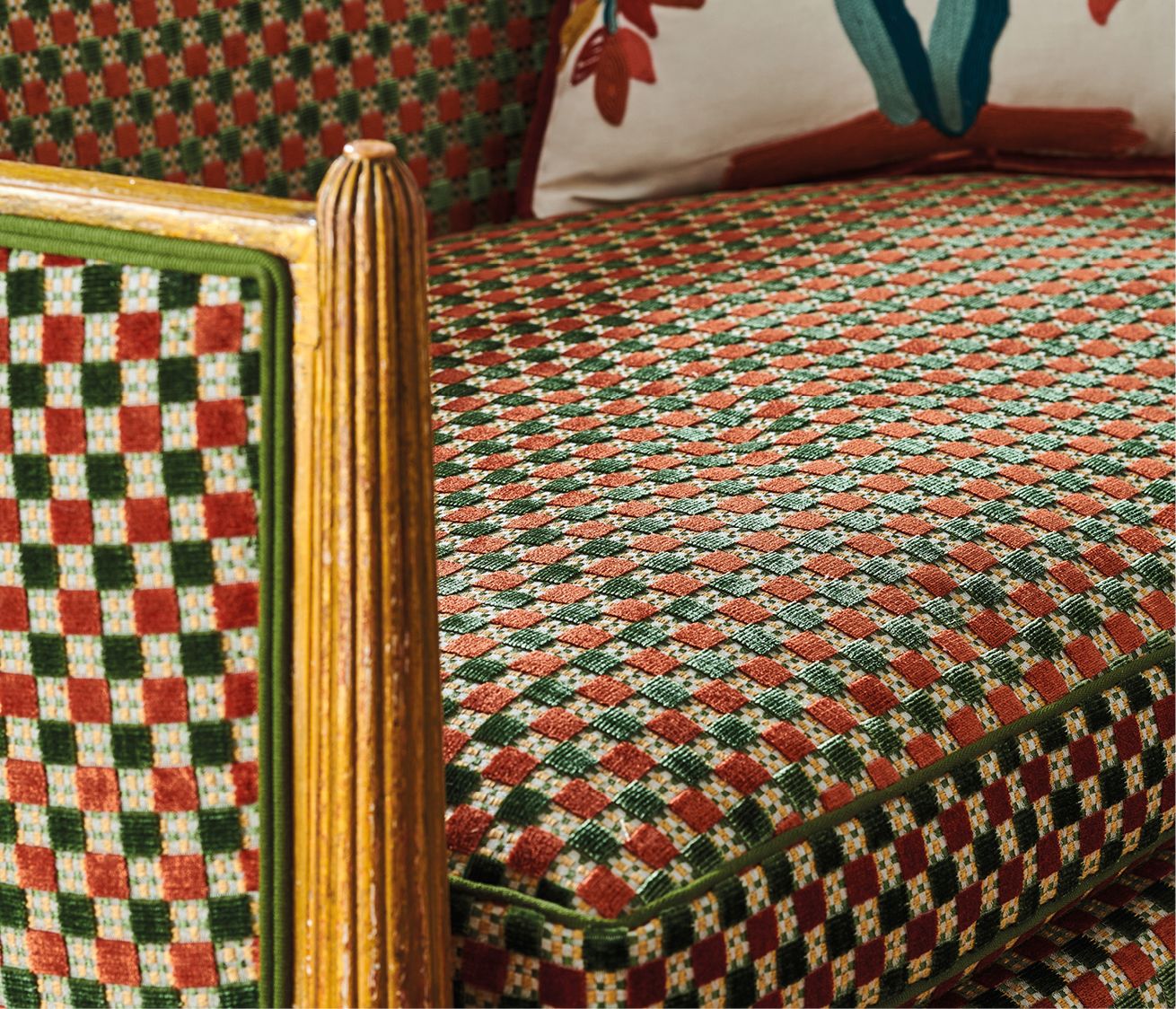 NC Farnaz Weaves Theodora Teal/Gold - Nina Campbell - NCF4571-03 Fabric