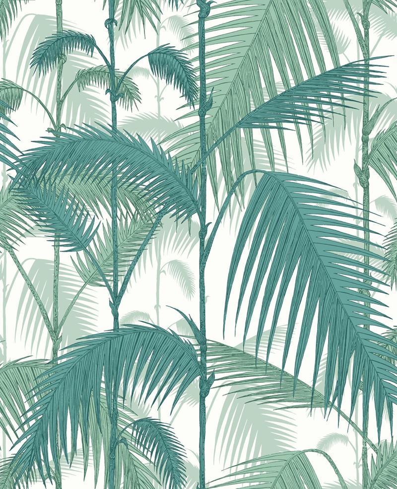 Cole & Son Fabric F111/2005L.CS Palm Jungle Tea Virid Chlk